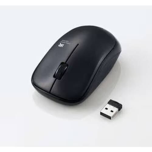 M-IR07DRKBK　ブラック USB無線 IRセンサー 3ボタン 抗菌 マウス