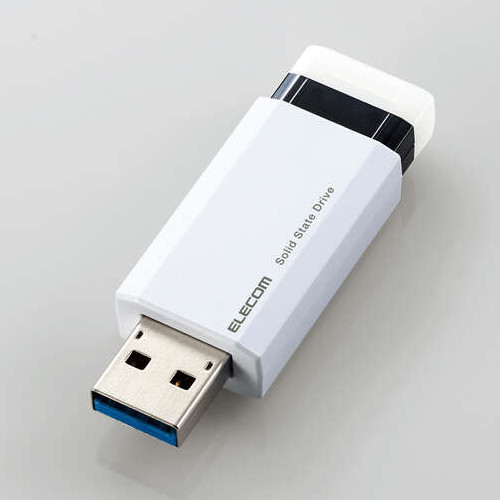 ESD-EPK1000GWH 外付けSSD ノック式 USB3.2(Gen2)対応 1TB ホワイト