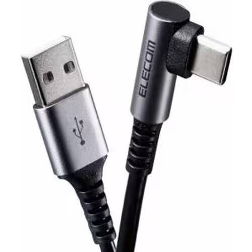 MPA-ACL12NBK　USB2.0ケーブル（認証品、A-C、L型コネクタ）　1.2m