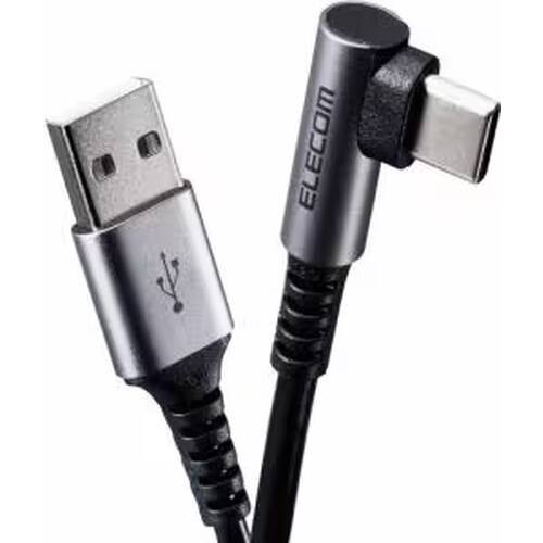 MPA-ACL20NBK2　USB2.0ケーブル（認証品、A-C、L型コネクタ）　2m