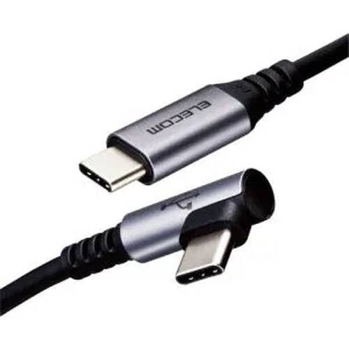 MPA-CCL03NBK　USB2.0ケーブル（認証品、C-C、L型コネクタ）　0.3m