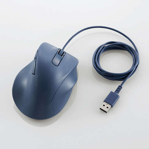 M-XGL30UBSKBU 静音 有線マウス EX-G 5ボタン Lサイズ ブルー