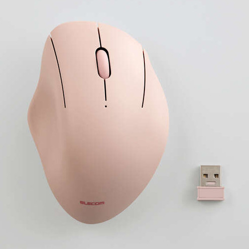 M-SH10DBSKPN [SHELLPHA] USB無線 マウス 3ボタン 抗菌静音 ピンク