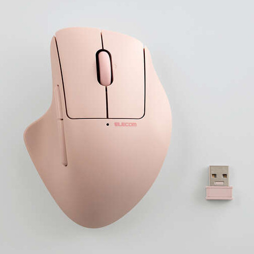 M-SH30DBSKPN [SHELLPHA] USB無線 マウス 5ボタン チルト機能 抗菌静音 ピンク