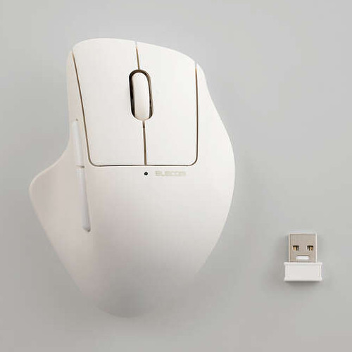M-SH30DBSKWH [SHELLPHA] USB無線 マウス 5ボタン チルト機能 抗菌静音 ホワイト