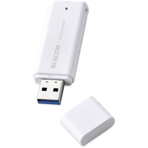 ESD-EMC0500GWH 外付けSSD／ポータブル／USB3.2(Gen2)対応／小型／キャップ式／500GB／ホワイト
