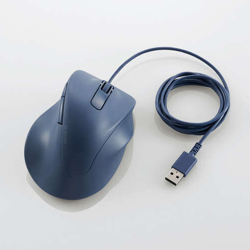 M-XGXL30UBSKBU 静音 有線マウス EX-G 5ボタン XLサイズ ブルー
