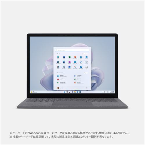 QZI-00020　Surface Laptop 5　[ 13.5型 / 2256×1504 タッチパネル / i5-1235U / RAM:8GB / SSD:256GB / Windows 11 Home / MS Office H&B / プラチナ(Alcantara) ]