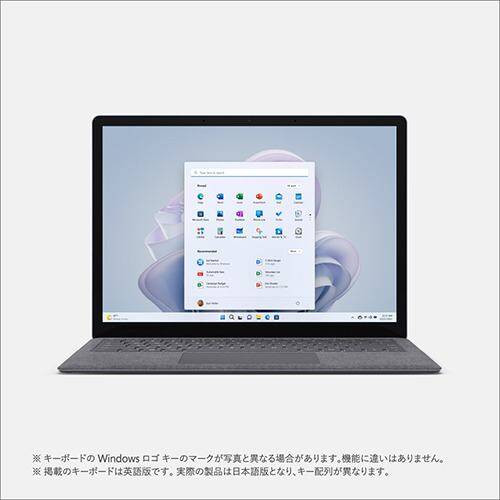 RBG-00020　Surface Laptop 5　[ 13.5型 / 2256×1504 タッチパネル / i7-1255U / RAM:16GB / SSD:512GB / Windows 11 Home / MS Office H&B / プラチナ(Alcantara) ]