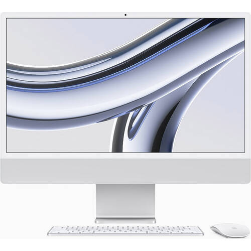 iMac 24 Retina 4.5K　MQRJ3J/A　[ 24型 / 4480×2520 / Apple M3(8C/10G) / RAM:8GB / SSD:256GB / Mac OS / シルバー ]