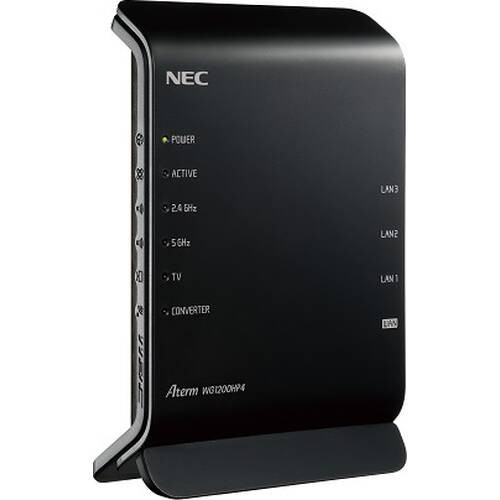 NEC エヌイーシー PA-WG1200HP4 [無線LAN親機 / Wi-Fi 5（11ac）対応 / 2ストリーム / 867 Mbps + 300 Mbps / メッシュ中継機能 / Aterm シリーズ]