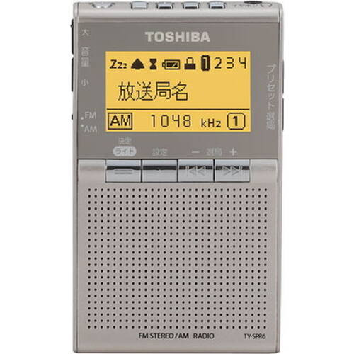 TOSHIBA 東芝AM／FMポケットラジオ TY-SPR6(N)