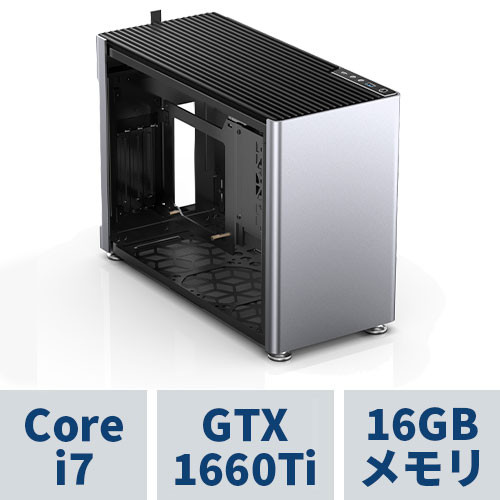 STORM コンパクトタワーPC TS-I7700GTX66TIMIJ i7-11700(8コア16スレッド) GeForce GTX 1660Ti 16GBメモリ 500GB SSD(M.2 NVMe) 無線LAN(802.11ax) + BT5.2 対応 Windows10 HOME 両サイドガラスパネル・アルミケース採用