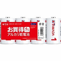YAMADA SELECT(ヤマダセレクト) YSLR20H1/4S　アルカリ乾電池 単1 4本パック