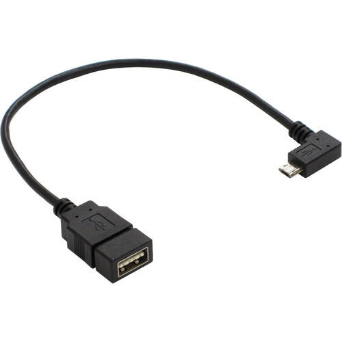 USBホストケーブル A - Micro-B L型 両端リバーシブル USB-134R 20cm