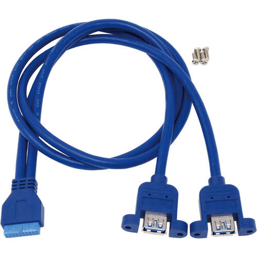 パネルマウント用USB3.0ケーブル ヘッダー接続 USB-021