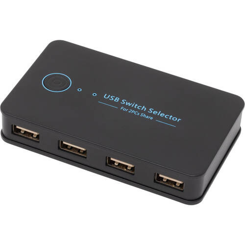 有線リモコン付USB切替器 2PC・4ポート　USW-02
