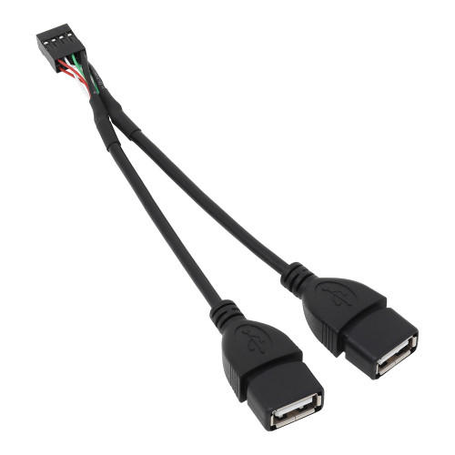 USB-023　ケース用USBケーブル 2x4メス - Aメスx2