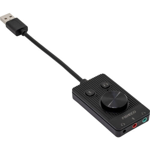 USBオーディオ変換ケーブル 4極ヘッドセット+3極ヘッドフォン+マイク用　AVC-11