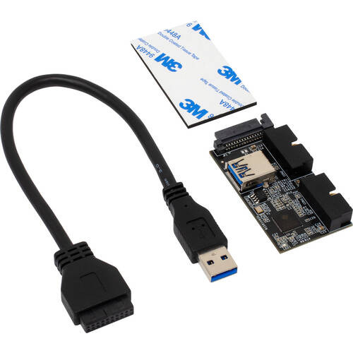 USB3.0ヘッダー 2分配ハブ　HUB-09