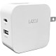 Lazos L-AC-CA Type-C+USB-A 2ポート搭載 AC充電器 最大18W PD対応