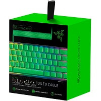PBT Keycap + Coiled Cable Upgrade Set Razer Green - US 交換用キーキャップ&ケーブルセット グリーン 英語配列用 【日本正規代理店保証品】 RC21-01490700-R3M1