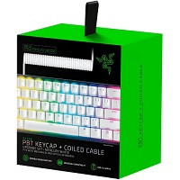 PBT Keycap + Coiled Cable Upgrade Set Mercury White - US 交換用キーキャップ&ケーブルセット ホワイト 英語配列用 【日本正規代理店保証品】 RC21-01490900-R3M1