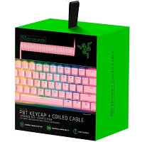 PBT Keycap + Coiled Cable Upgrade Set Quartz Pink - US 交換用キーキャップ&ケーブルセット ピンク 英語配列用 【日本正規代理店保証品】 RC21-01491000-R3M1