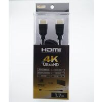 YSHM17J1 HDMIケーブル 標準Aタイプ 樹脂ヘッド PVC被覆 1.7m ブラック YAMADASELECT(ヤマダセレクト)