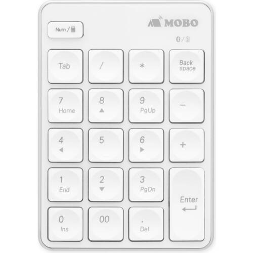 MOBO TenkeyPad [AM-NPB20-SW] Bluetooth5.1 ワイヤレステンキーパッド ホワイト