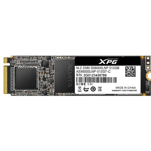 XPG SX6000 Lite　ASX6000LNP-512GT-C [M.2 NVMe 内蔵SSD / 512GB / PCIe Gen3x4 / XPG SX6000 Lite PCIe Gen3x4 M.2 2280 SSD シリーズ / 国内正規代理店品]
