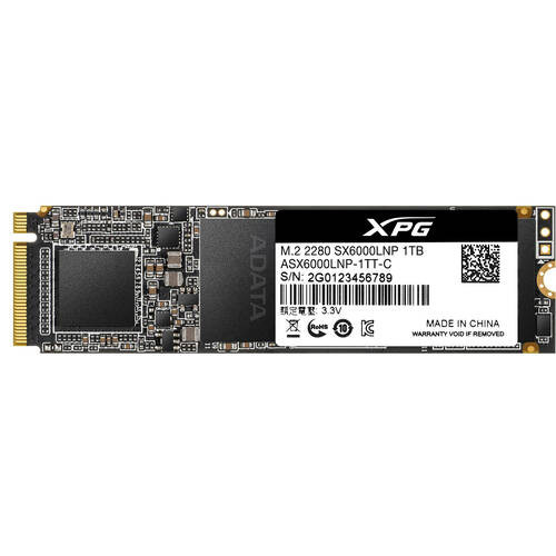 XPG SX6000 Lite　ASX6000LNP-1TT-C [M.2 NVMe 内蔵SSD / 1TB / PCIe Gen3x4 / XPG SX6000 Lite PCIe Gen3x4 M.2 2280 SSD シリーズ / 国内正規代理店品]