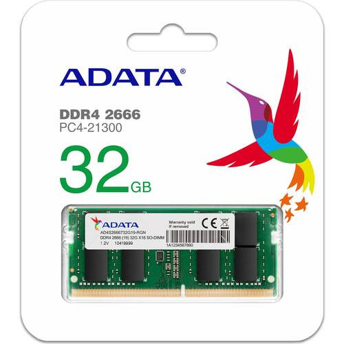 ADATA　7,980円 AD4S2666732G19-RGN [ノート用 / DDR4 SO-DIMM（260pin） / 32GB / DDR4-2666 CL19-19-19 / Premier DDR4 2666 SO-DIMMシリーズ］ 【ツクモ･TSUKUMO】 など 他商品も掲載の場合あり