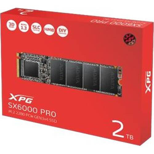 XPG SX6000 Pro　ASX6000PNP-2TT-C [M.2 NVMe 内蔵SSD / 2TB / PCIe Gen3x4 / XPG SX6000 Pro PCIe Gen3x4 M.2 2280 SSD シリーズ / 国内正規代理店品]