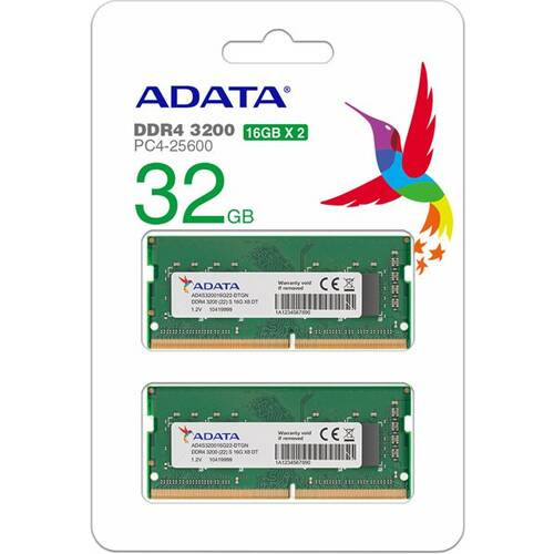 AD4S320016G22-DTGN [ノート用 / DDR4 SO-DIMM（260pin） / 32GB(16GB × 2枚組)セット / DDR4-3200 CL22-22-22 / Premier DDR4 3200 SO-DIMMシリーズ］