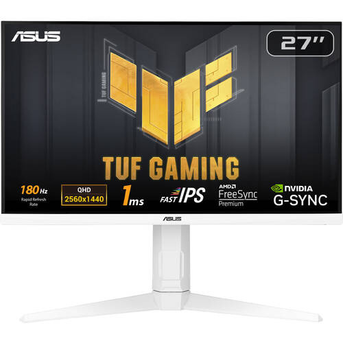 TUF Gaming VG27AQL3A-W 27インチ ゲーミングモニター WQHD(QHD) 2560x1440 180Hz 1ms(GTG) Fast IPS ホワイト