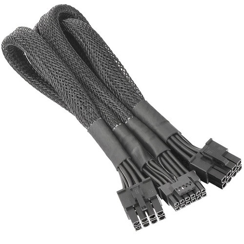 Sleeved PCIe Gen 5 Splitter Cable (Dual 8Pin to 12+4Pin)　AC-063-CN1NAN-A1
