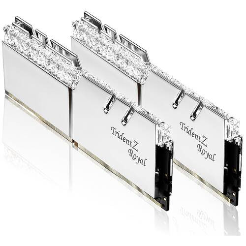 F4-3200C16D-16GTRS（シルバー） [デスクトップ用 / DDR4 SDRAM（288pin） / 16GB(8GB × 2枚組)セット / DDR4-3200 CL16-18-18-38 / Trident Z Royal シリーズ　OCメモリー］