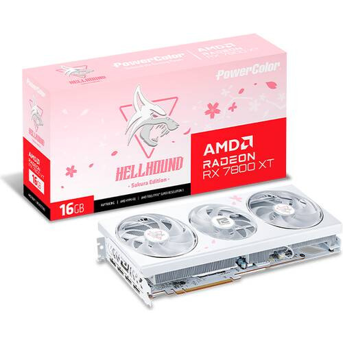Hellhound Sakura AMD Radeon RX 7800 XT 16GB GDDR6