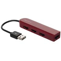 UH-2364R （レッド） [USB2.0ハブ  4ポート  15cm  USB Aオス  バスパワー  両面挿せるタイプ]