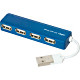 UH-2444BL （ブルー） [USB2.0ハブ  4ポート  4cm  USB Aオス  バスパワー]