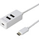UH-C2463W （ホワイト） [USB2.0ハブ/3ポート/120cm/USB Cオス/バスパワー/マグネット付き]