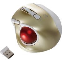 Digio2 Q MUS-TRLF132GL （ゴールド） USB無線 5ボタン 静音 親指操作 小型トラックボール