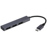 UH-C2493GY [USB2.0ハブ/3ポート/7cm/USB Cオス/バスパワー]