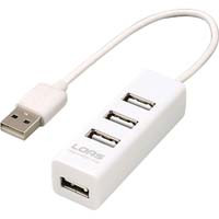 UH-2304NW （ホワイト） [USB2.0ハブ  4ポート  15cm  USB Aオス  バスパワー]