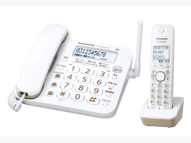 Panasonic Panasonic コードレス電話機 VE-GD23DL-W 《送料無料》｜TSUKUMO公式通販サイト