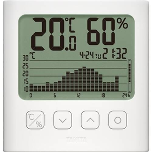 TT-580-WH デジタル温湿度計 ホワイト