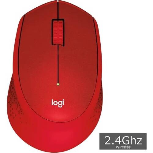 SILENT PLUS Wireless Mouse M331 RD [レッド] USB無線 3ボタン コンパクト 静音マウス