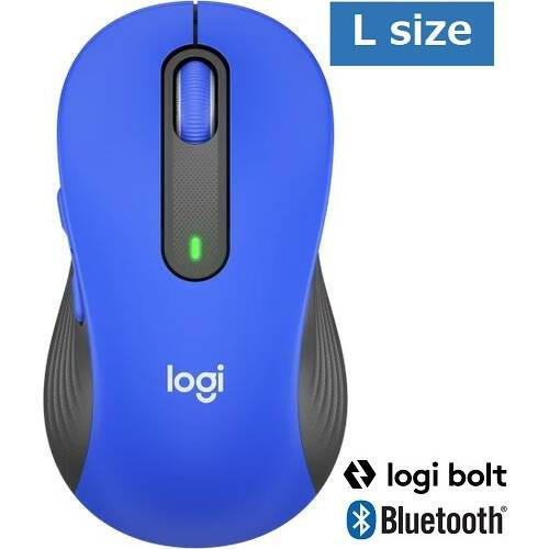 M650 SIGNATUREワイヤレスマウス [M650LBL] Lサイズ ブルー Bluetooth/LogiBolt対応