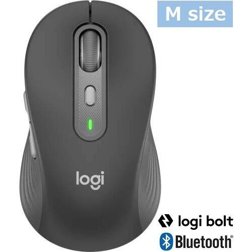 M750 SIGNATUREワイヤレスマウス [M750MGR] Mサイズ グラファイト Bluetooth/LogiBolt対応